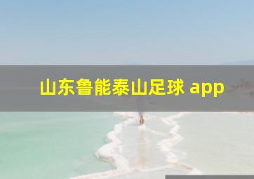 山东鲁能泰山足球 app